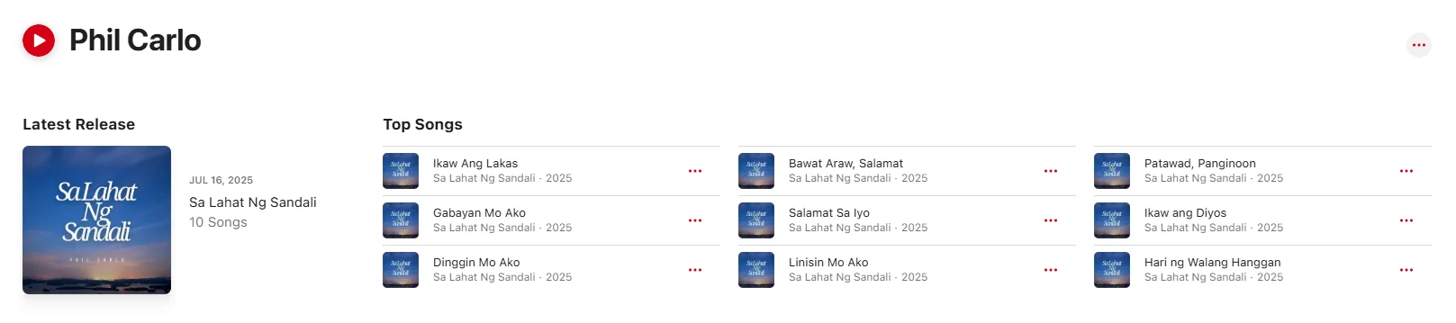 Sa Lahat ng Sandali Tagalog Christian Songs Album by Phil Carlo (Apple Music)
